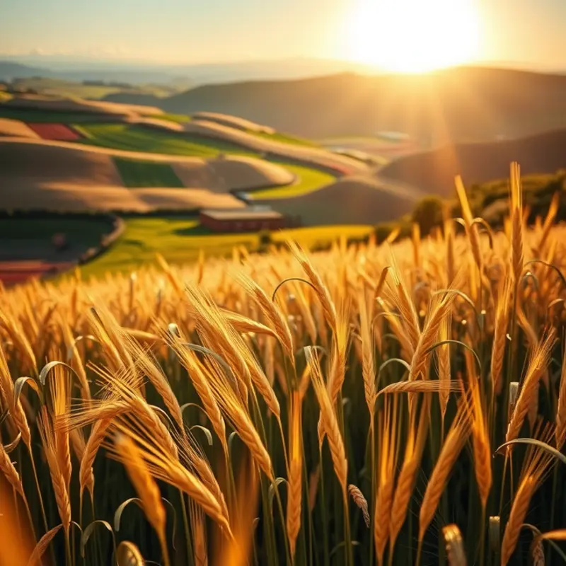 A sunlit field illustrating ancient agricultural practices.