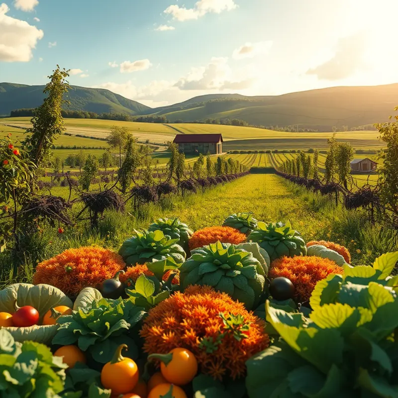 A scenic view of lush greenery representing natural food sources.