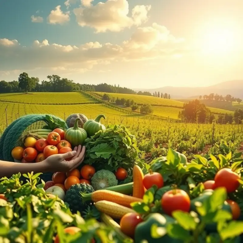 A scenic view of lush greenery representing natural food sources.