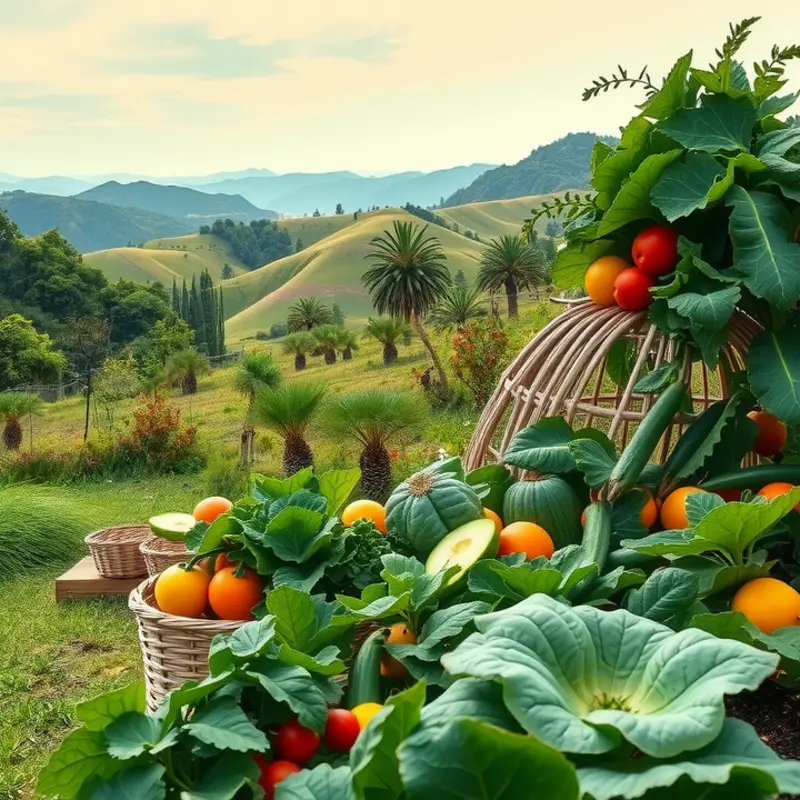 A serene landscape showcasing the beauty of nature and organic growth.