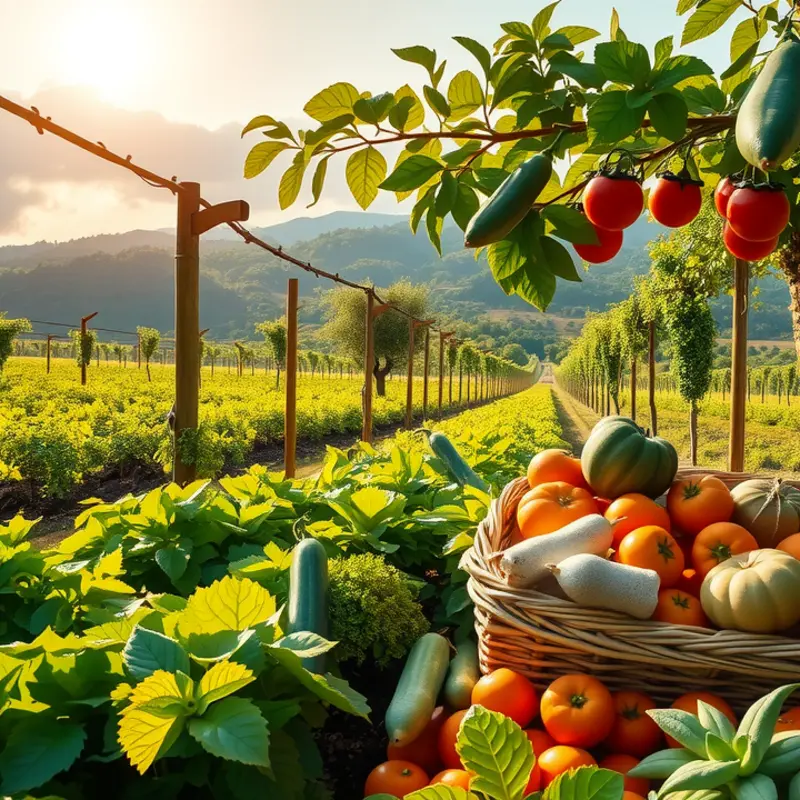 A serene landscape showcasing the beauty of nature and organic growth.