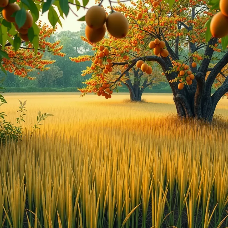 A sunlit field of golden wheat capturing the essence of European bread culture.