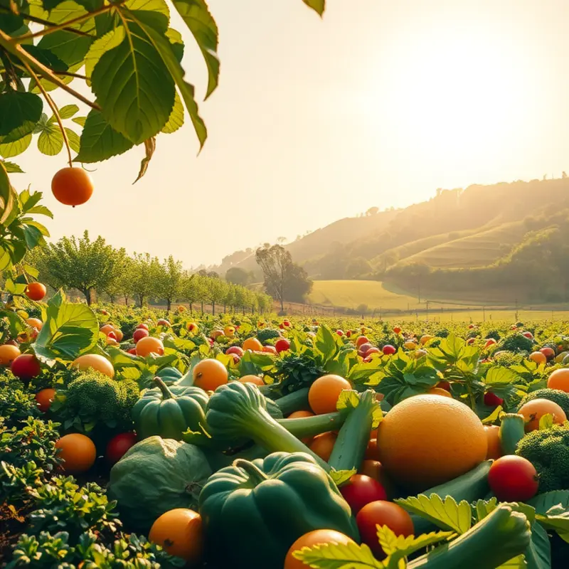 A radiant sunlit field showcasing the abundance of nature, symbolizing health and wellness.