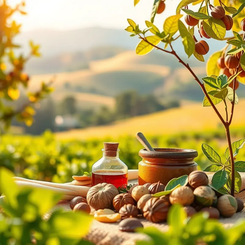A vibrant field showcasing the key ingredients for Middle Eastern pastries.