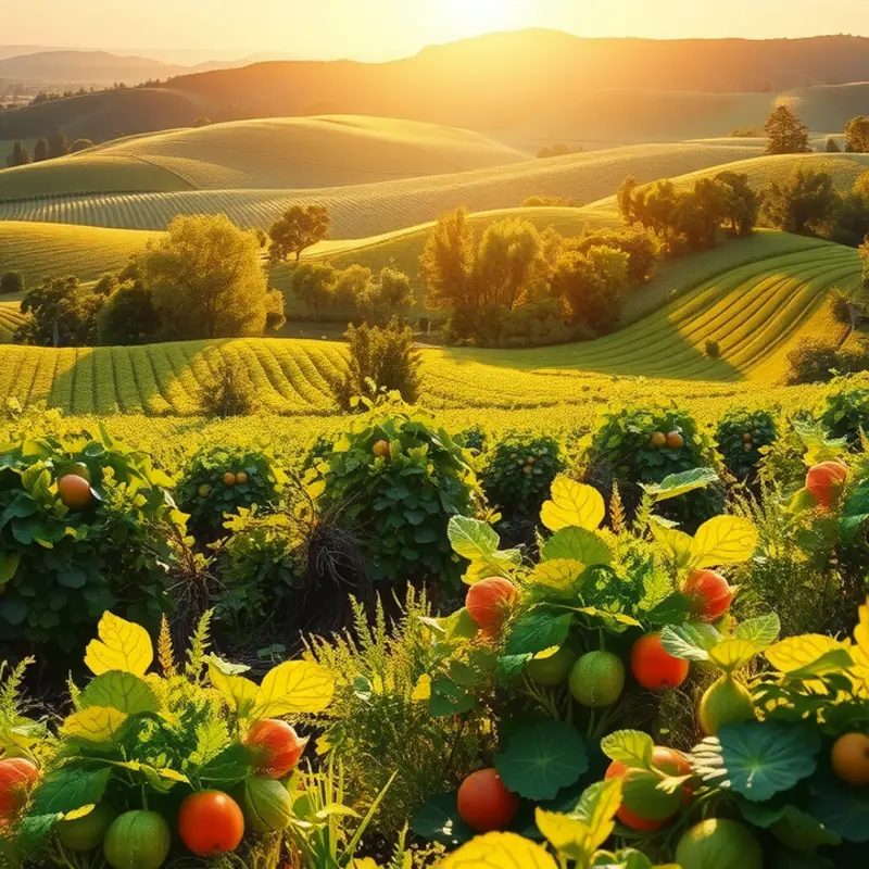 A vibrant natural landscape showcasing the abundance of healthy nutrition.