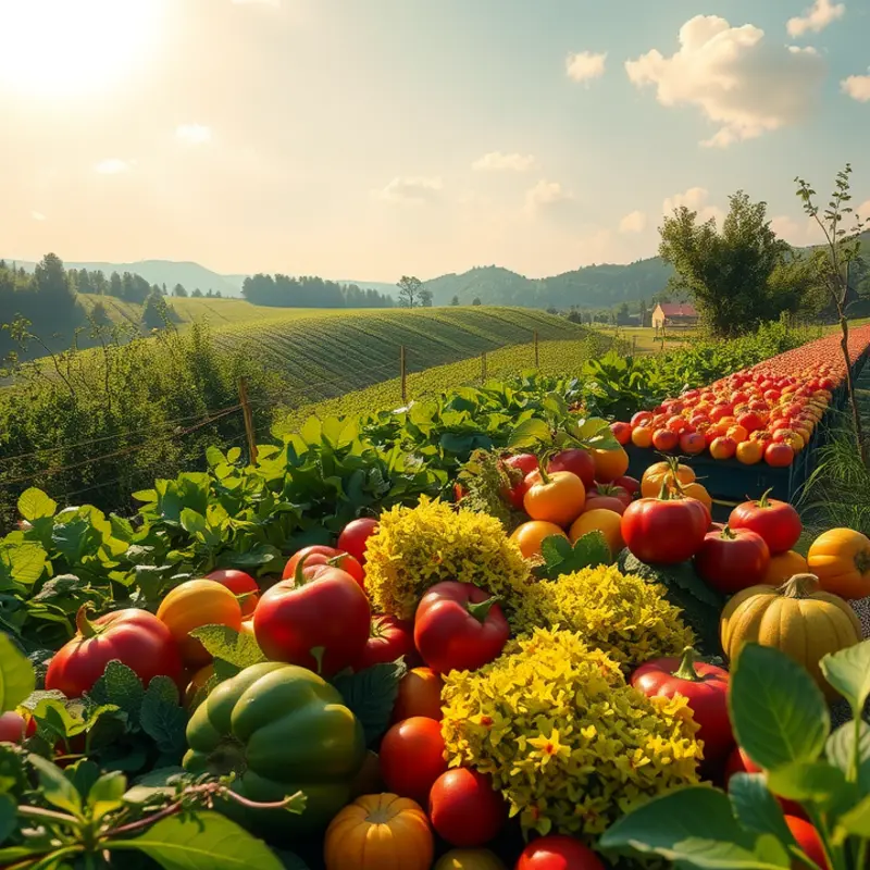 A vibrant landscape representing the essence of organic nutrition.