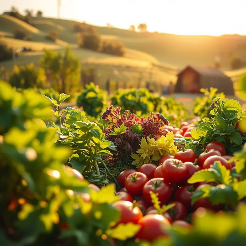 Segregation of fibrous plants under the sun in a verdant landscape.