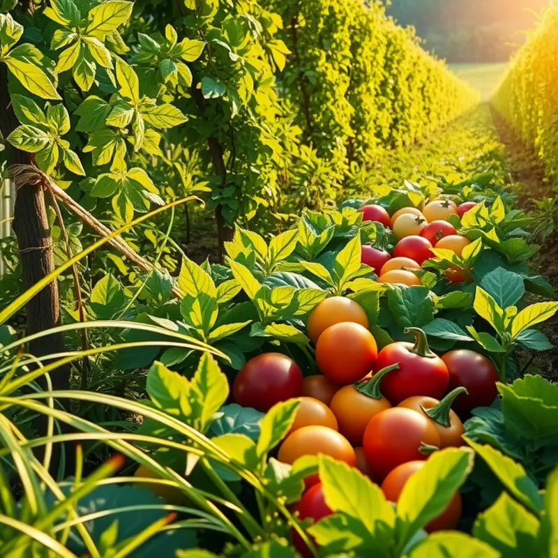 A vibrant orchard depicting the natural beauty of organic produce.