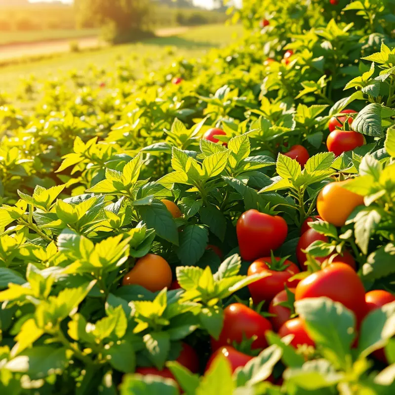 A vibrant orchard depicting the natural beauty of organic produce.