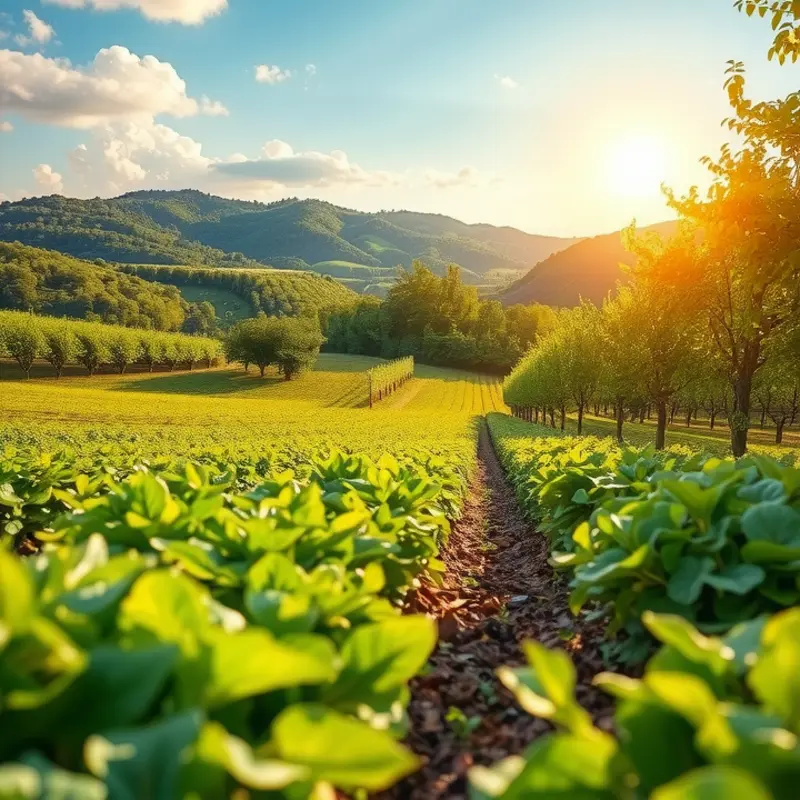 A picturesque orchard blooming with nature’s produce.