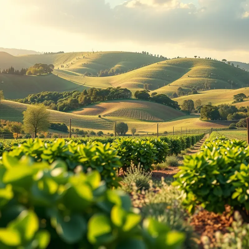 A sunlit field rich with vibrant produce, symbolizing the nourishing role of bread in cultural identity.