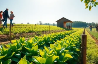 A sunlit landscape displaying lush produce in a natural setting, symbolizing healthy living.