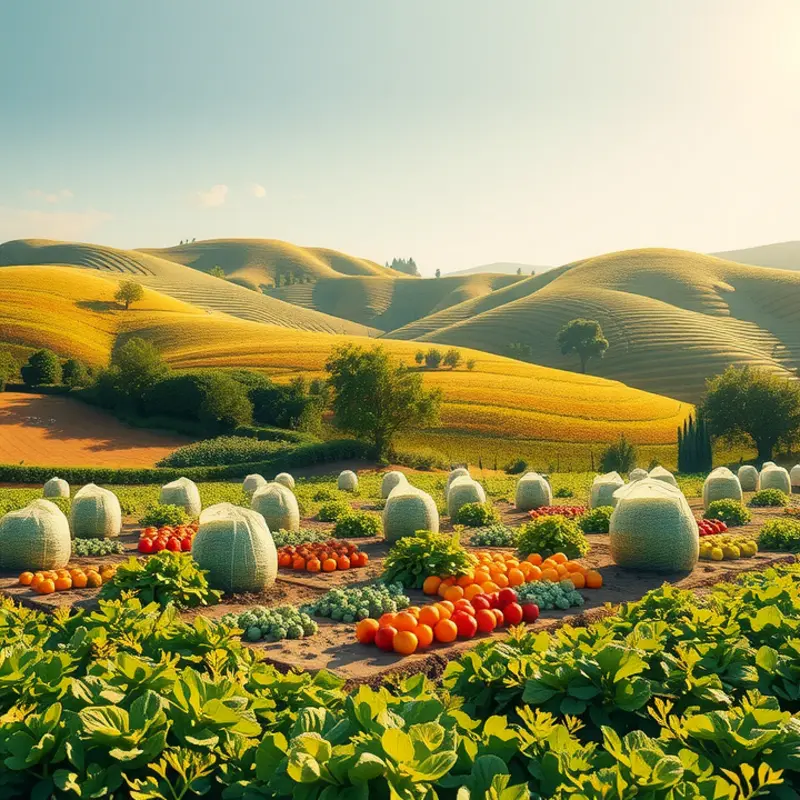 A sunlit field showcasing the abundance of nature’s produce that supports emotional well-being.