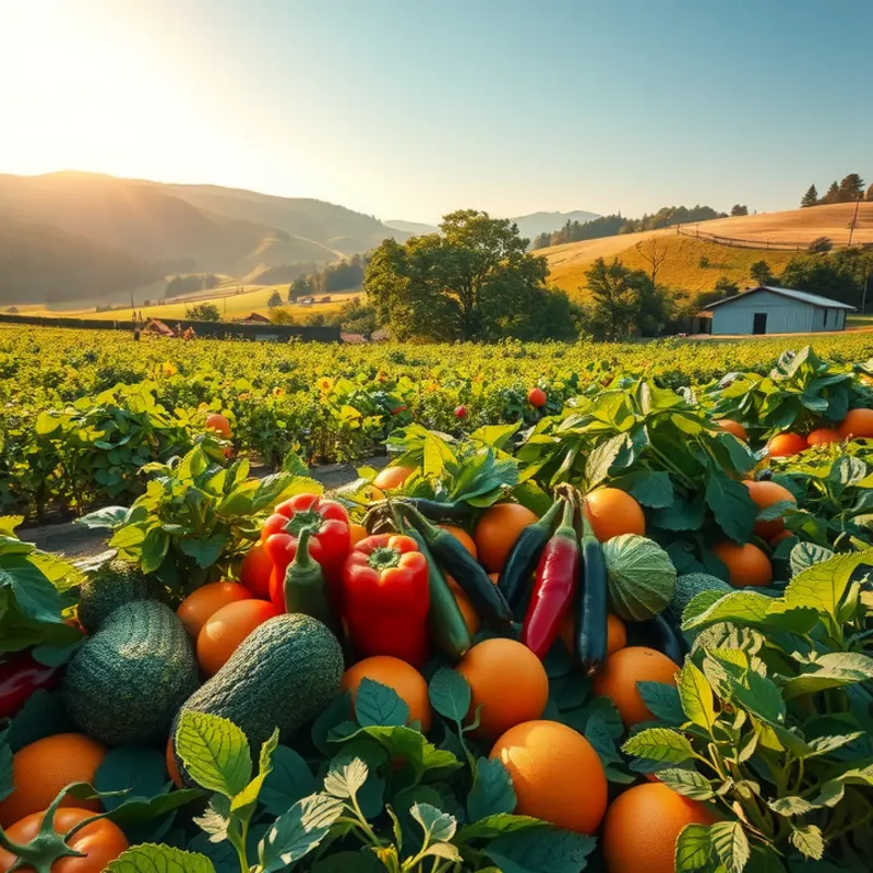A vibrant field emphasizing fresh produce indicative of the clean keto diet.
