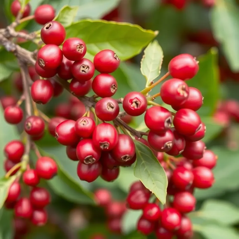 A lush field where buckthorn berries thrive among nature’s bounty.