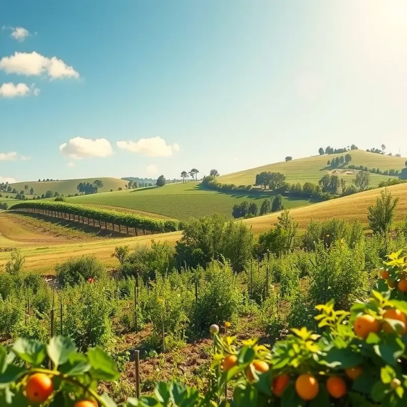 A vibrant arrangement of fruits and vegetables, showcasing nature’s bounty.