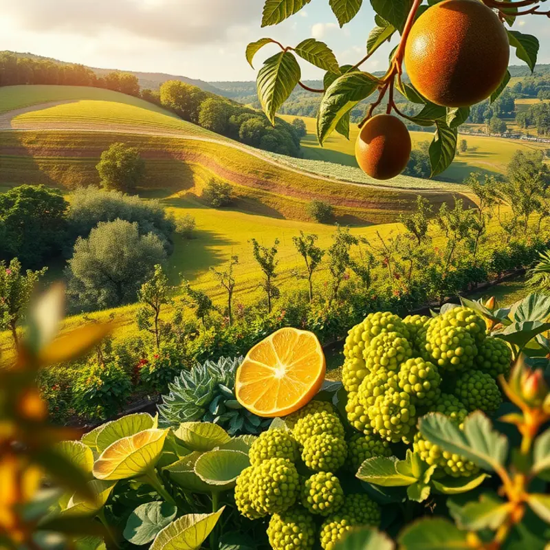 A vibrant vegetable garden showcasing diverse colors and types of vegetables.
