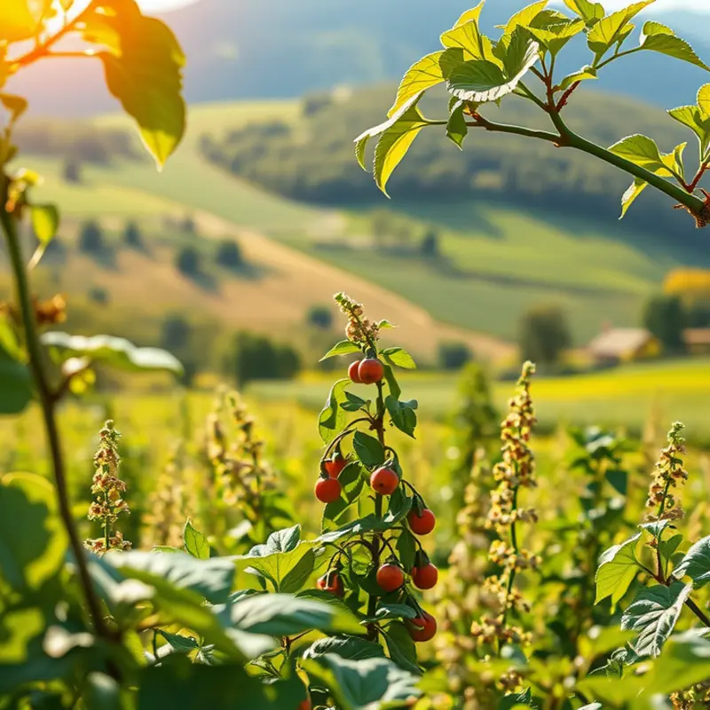 A serene sunlit field representing the freshness and abundance of healthy grains.