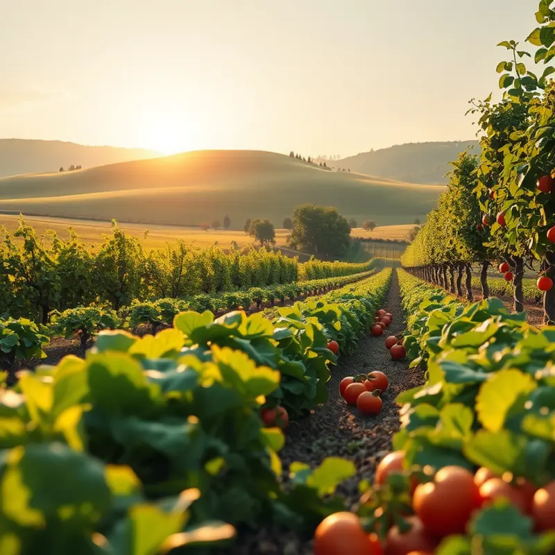A vibrant orchard representing fresh produce and organic health.