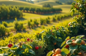 A vibrant field filled with organic produce detailing the beauty of nature for creating dairy-free ice cream.