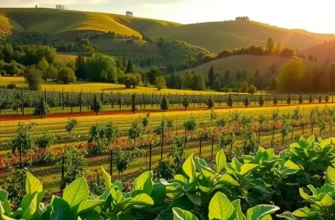 A scenic view of an orchard filled with vibrant fruits and vegetables, emphasizing healthy eating.