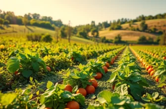 A sunlit landscape brimming with fresh vegetables and fruits, ideal for promoting healthy cooking.
