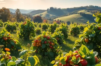 A scenic landscape filled with fresh organic produce, highlighting the connection to nutritious cooking.