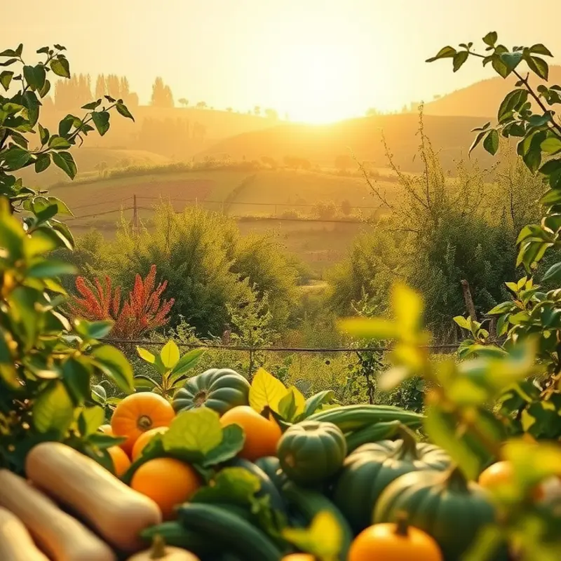 A vibrant field of organic produce representing nature’s bounty.