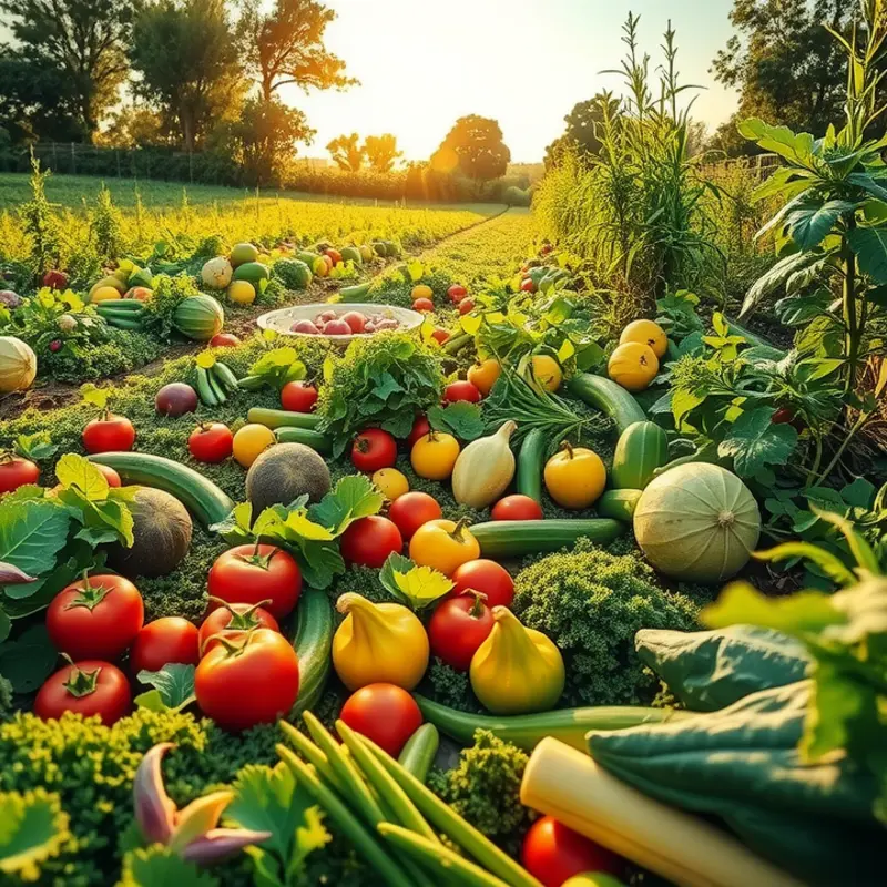 A vibrant field showcasing nature’s bounty, reflecting the essence of organic dining.