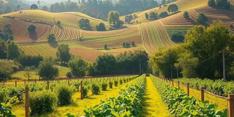 A vibrant field of organic produce representing global culinary diversity.