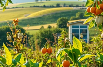 A scenic view of a sunlit field with a variety of vibrant vegetables growing in a lush environment.