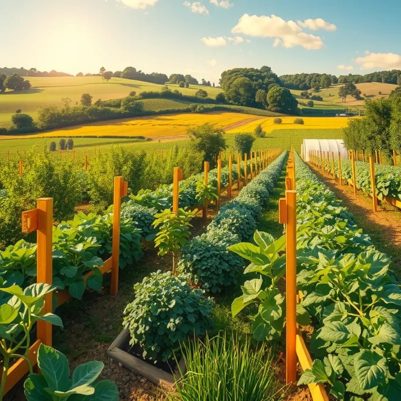 A vibrant field of organic produce representing nature’s bounty.