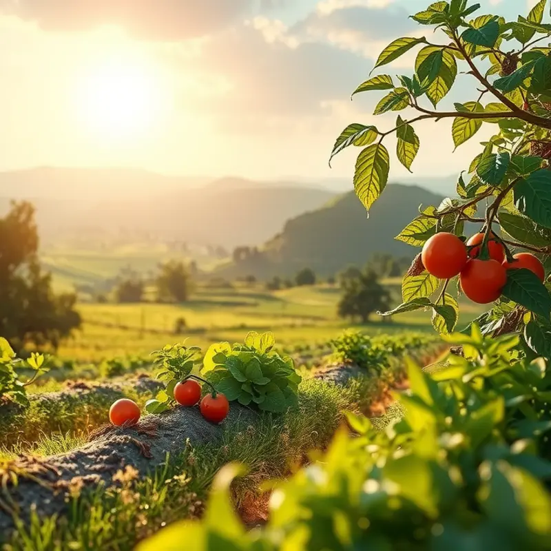 A serene landscape showcasing the bounty of nature’s healthy food choices.
