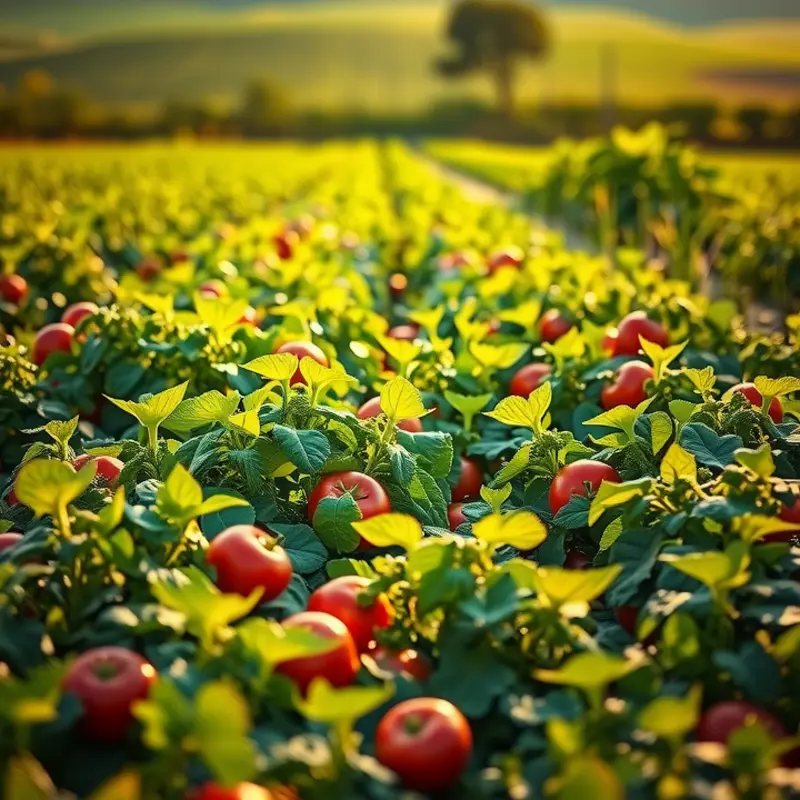 Vibrant vegetable and fruit field showcasing the abundance of nature’s flavors.