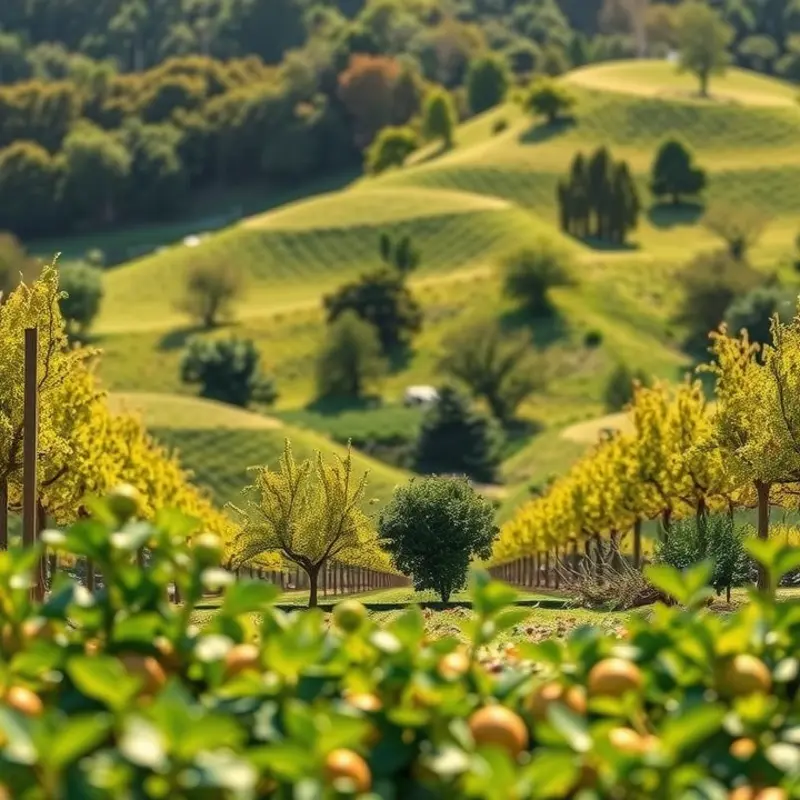 A vibrant landscape showcasing nature’s bounty, representing the rich nutrients found in hemp seeds.