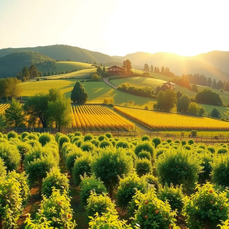 A vibrant orchard represents the essence of sustainable sourcing in restaurants.