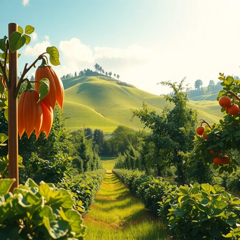 A sun-drenched field showcasing the beauty of local organic produce.