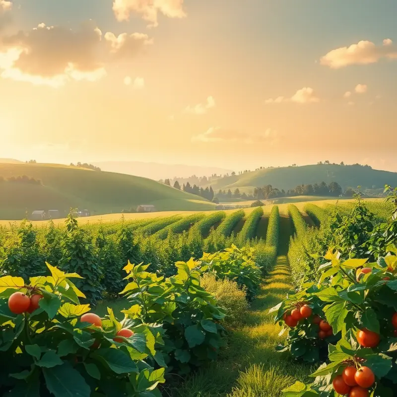 A vibrant orchard illustrating the importance of fresh produce in food safety.