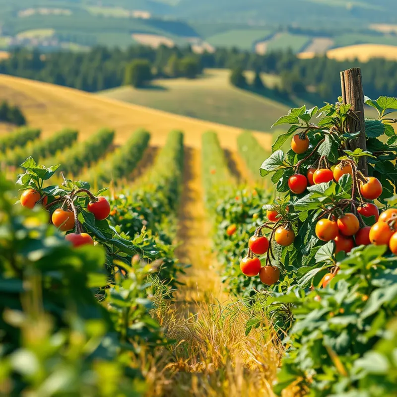 Vibrant field showcasing fresh, organic produce.