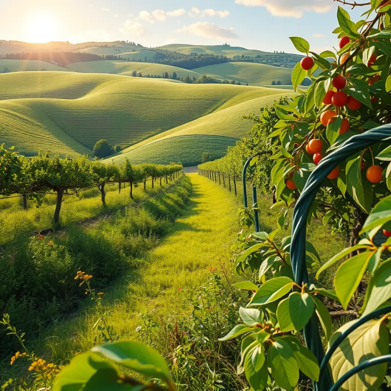 A vibrant orchard showcasing fresh produce.