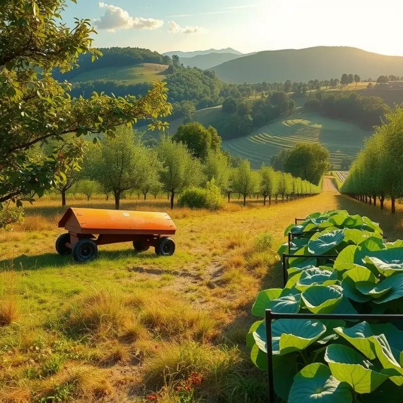 A serene landscape showcasing the beauty of organic farming.