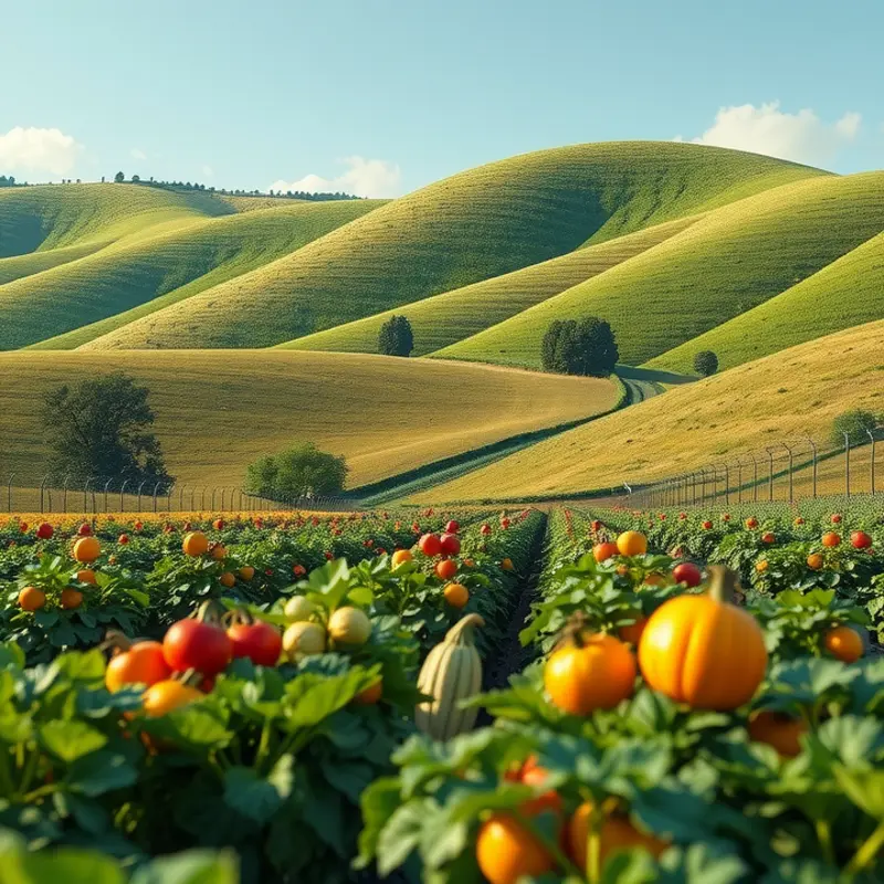 A serene European landscape showcasing vibrant agriculture.