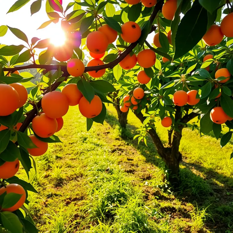 A picturesque orchard representing the freshness of holiday baking ingredients in Europe.