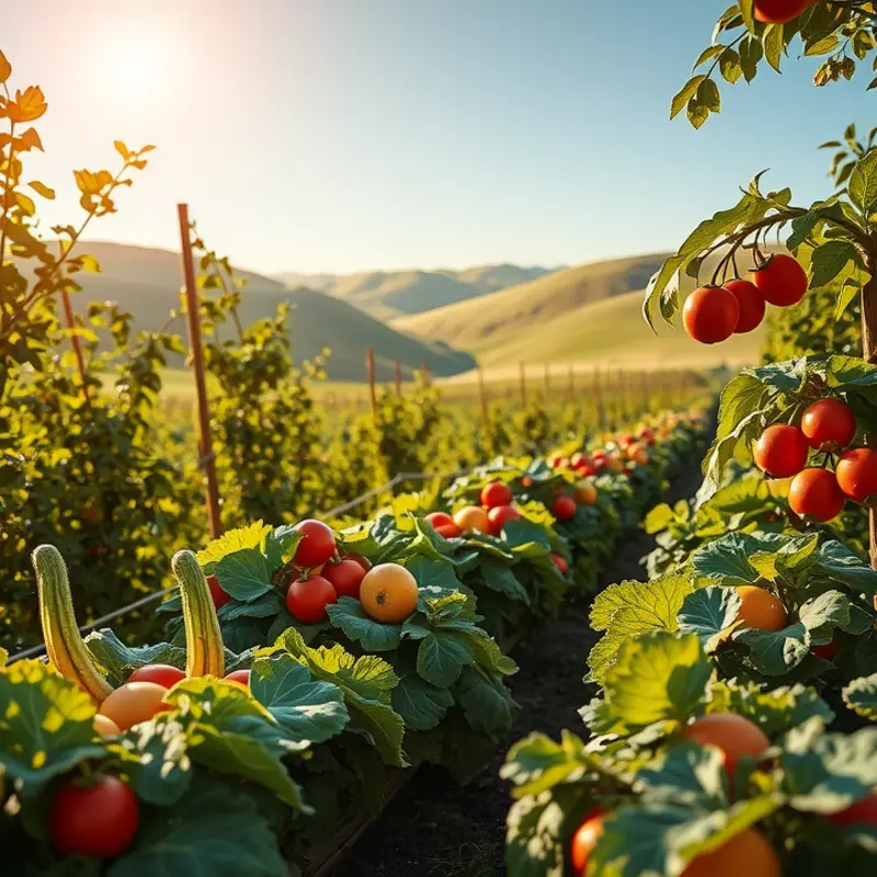 A vibrant sunlit field representing the essence of sustainable farming.