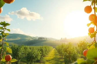 A lush and sunlit field filled with organic produce, representing healthy ingredients used in barbecue.