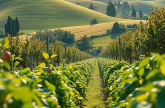 A picturesque landscape filled with healthy fruits and vegetables, symbolizing freshness and quality.