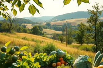 A picturesque landscape filled with fruits and vegetables symbolizing a healthy keto lifestyle.