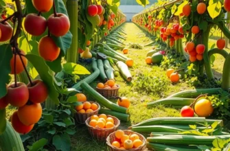A beautifully lit orchard rich in colorful, organic produce representing health-conscious choices.