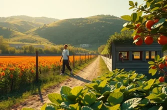 A photorealistic landscape filled with organic vegetables and fruits in a sunlit setting.