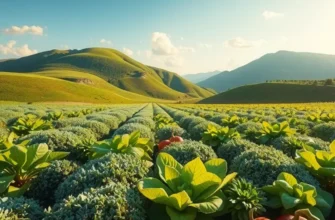 A radiant field filled with colorful fruits and vegetables, showcasing nature's bounty.